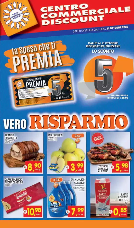 Volantino Centro Commerciale Discount | Vero risparmio | 2026-10-08T00:00:00.000Z - 2026-10-21T00:00:00.000Z