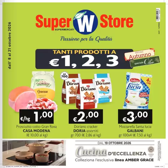 Volantino Super W | Tanti prodotti a €1, 2, 3 | 2026-10-08T00:00:00.000Z - 2026-10-21T00:00:00.000Z