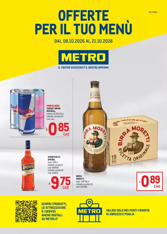 Volantino Metro | Offerte per il tuo Menù - AREA 5 | 2026-10-08T00:00:00.000Z - 2026-10-21T00:00:00.000Z