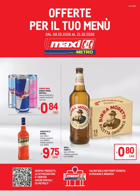 Volantino Metro | Offerte per il tuo Menù AREA MAXI | 2026-10-08T00:00:00.000Z - 2026-10-21T00:00:00.000Z