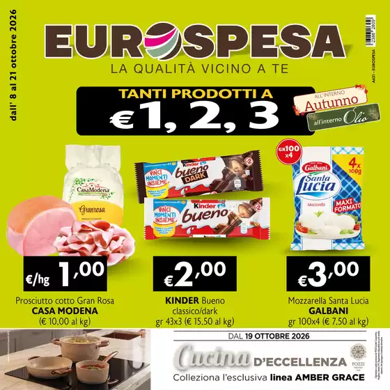 Volantino Eurospesa | Tanti prodotti a 1,2,3 euro | 2026-10-08T00:00:00.000Z - 2026-10-21T00:00:00.000Z