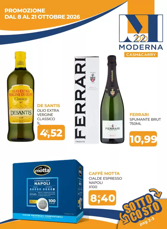 Volantino Moderna Cash | PROMOZIONE DAL 8 AL 21 OTTOBRE 2026 | 2026-10-08T00:00:00.000Z - 2026-10-21T00:00:00.000Z