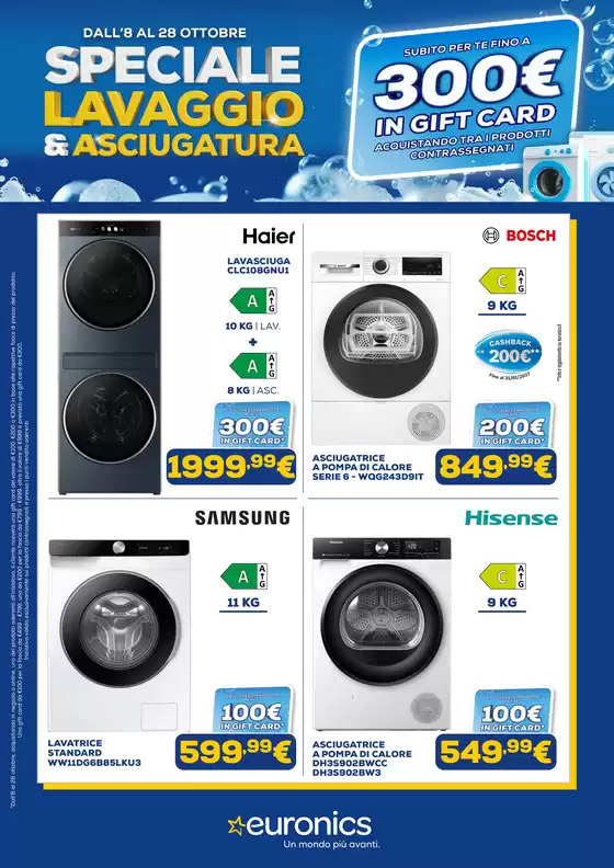 Volantino Euronics | Speciale Lavaggio e Asciugatura | 2026-10-08T00:00:00.000Z - 2026-10-28T00:00:00.000Z