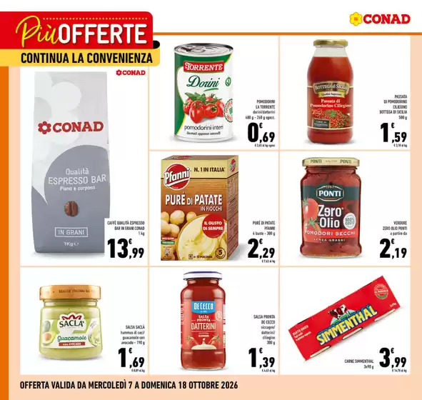 Volantino Conad a Vico Equense | Più offerte continua la convenienza | 2026-10-07T00:00:00.000Z - 2026-10-18T00:00:00.000Z