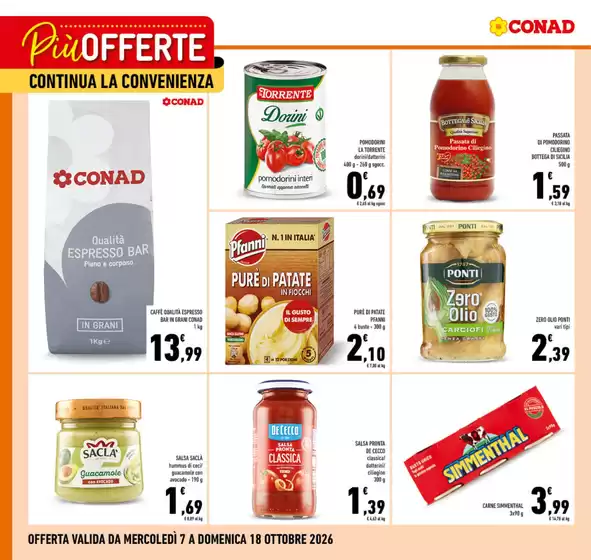 Volantino Conad a Diano Marina | Più offerte continua la convenienza | 2026-10-07T00:00:00.000Z - 2026-10-18T00:00:00.000Z
