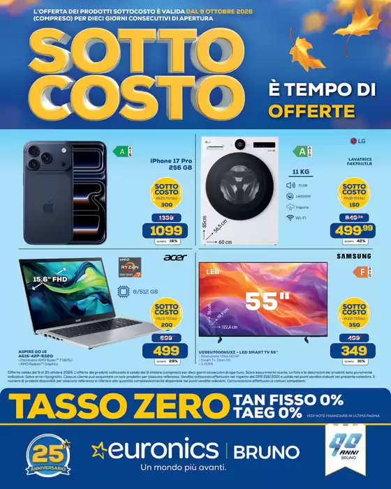 Volantino Euronics a Offanengo | SOTTOCOSTO | 2026-10-09T00:00:00.000Z - 2026-10-20T00:00:00.000Z