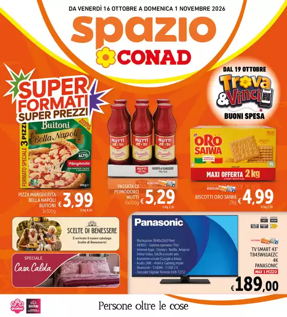 Volantino Spazio Conad a Melilli | Super Formati Super Prezzi | 2026-10-16T00:00:00.000Z - 2026-11-01T00:00:00.000Z