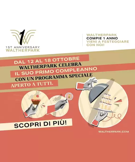 Volantino WaltherPark a La Spezia | WaltherPark compie 1 anno | 2026-10-12T00:00:00.000Z - 2026-10-18T00:00:00.000Z
