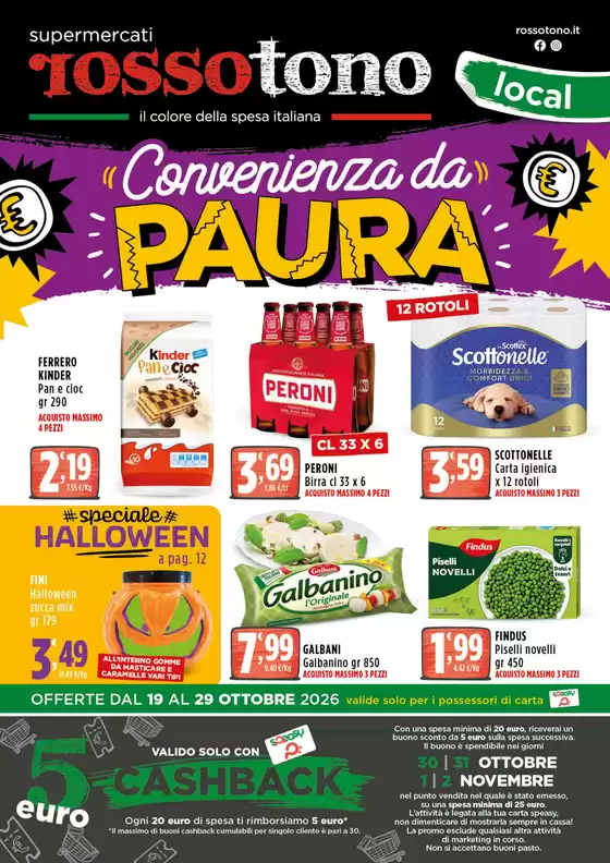 Volantino Supermercati Rossotono Local a Taranto | Convenienza da paura | 2026-10-19T00:00:00.000Z - 2026-10-29T00:00:00.000Z