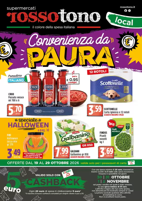 Volantino Supermercati Rossotono Local a Gioiosa Marea | Convenienza da paura | 2026-10-19T00:00:00.000Z - 2026-10-29T00:00:00.000Z
