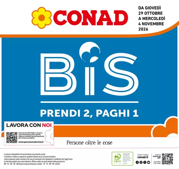 Volantino Conad a Falconara Marittima | BIS | 2026-10-29T00:00:00.000Z - 2026-11-04T00:00:00.000Z