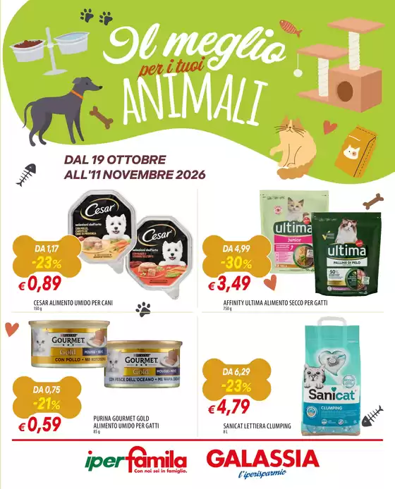 Volantino Iperfamila | Il meglio per i tuoi animali | 2026-10-19T00:00:00.000Z - 2026-11-11T00:00:00.000Z