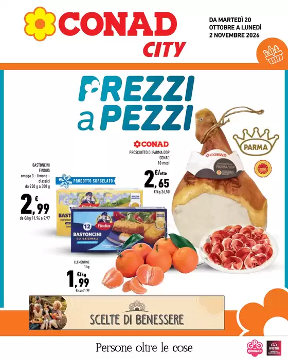 Volantino Margherita Conad a Cerignola | Prezzi a Pezzi da Conad City | 2026-10-20T00:00:00.000Z - 2026-11-02T00:00:00.000Z