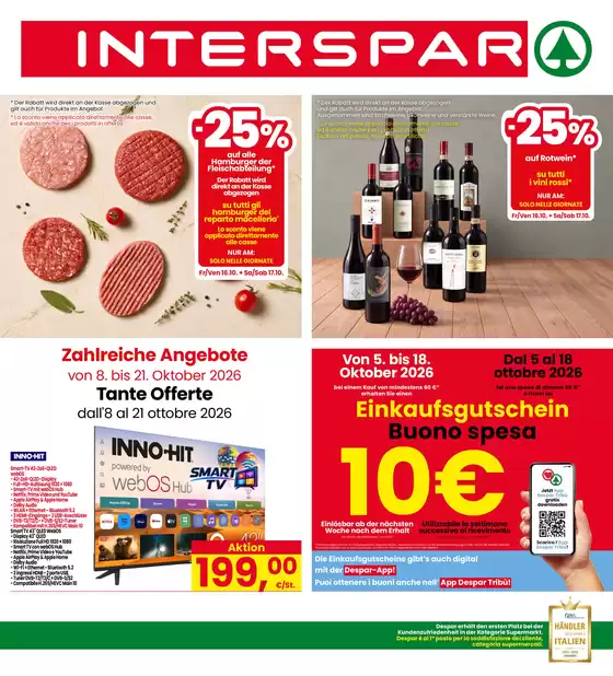 Volantino Interspar | Tante Offerte | 2026-10-05T00:00:00.000Z - 2026-10-21T00:00:00.000Z