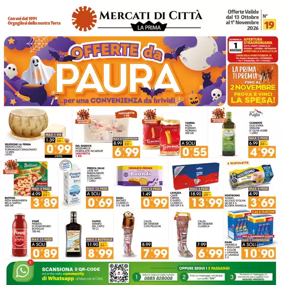 Volantino Mercati di Città | Offerte da paura | 2026-10-13T00:00:00.000Z - 2026-11-01T00:00:00.000Z