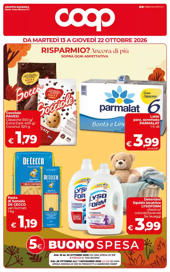Volantino Coop a Calliano | RISPARMIO? Ancora di più | 2026-10-13T00:00:00.000Z - 2026-10-22T00:00:00.000Z