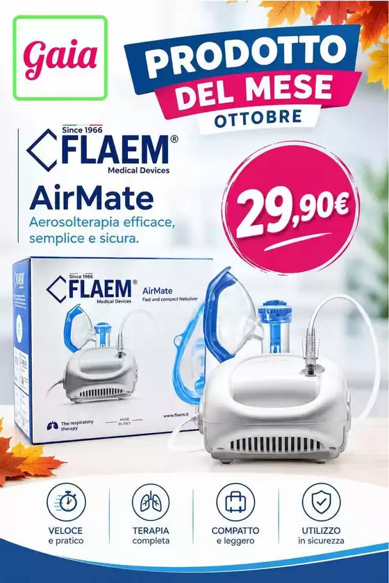 Volantino Sanitaria Gaia a Crotone | Prodotto del mese ottobre | 2026-10-01T00:00:00.000Z - 2026-10-31T00:00:00.000Z