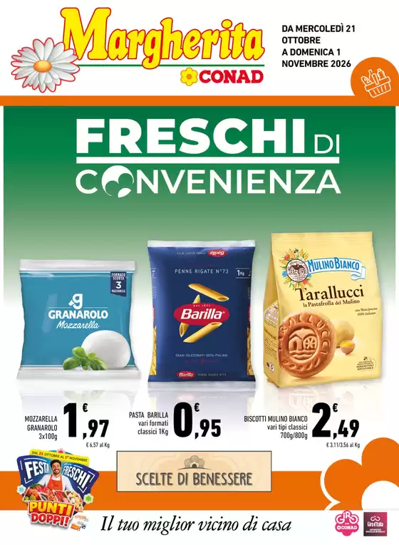 Volantino Margherita Conad a Arnara | Freschi di Convenienza | 2026-10-21T00:00:00.000Z - 2026-11-01T00:00:00.000Z