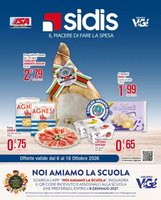 Volantino Sidis | Il piacere di fare la spesa | 2026-10-12T00:00:00.000Z - 2026-10-18T00:00:00.000Z