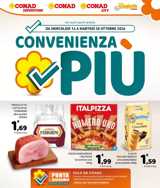Volantino Margherita Conad a Carini | Convenienza Più | 2026-10-14T00:00:00.000Z - 2026-10-20T00:00:00.000Z