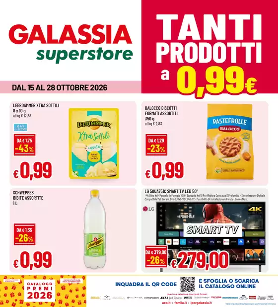 Volantino Galassia a San Severino Marche | Tanti prodotti a 0,99€ | 2026-10-15T00:00:00.000Z - 2026-10-28T00:00:00.000Z