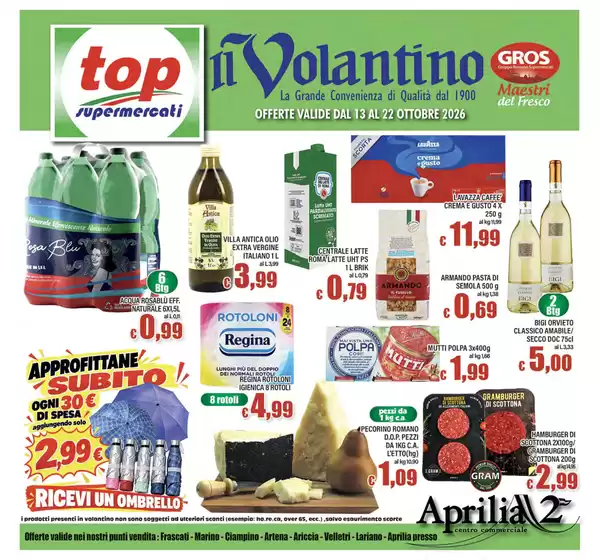 Volantino Top Supermercati a San Severino Marche | Il volantino | 2026-10-13T00:00:00.000Z - 2026-10-22T00:00:00.000Z