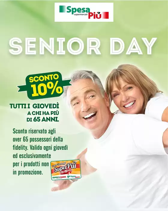 Volantino SpesaPiù Supermercati a Mola di Bari | Senior day | 2026-10-13T00:00:00.000Z - 2026-10-18T00:00:00.000Z