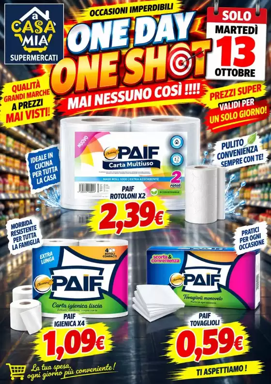 Volantino A Casa Mia | One day one shot | 2026-10-13T00:00:00.000Z - 2026-10-13T00:00:00.000Z