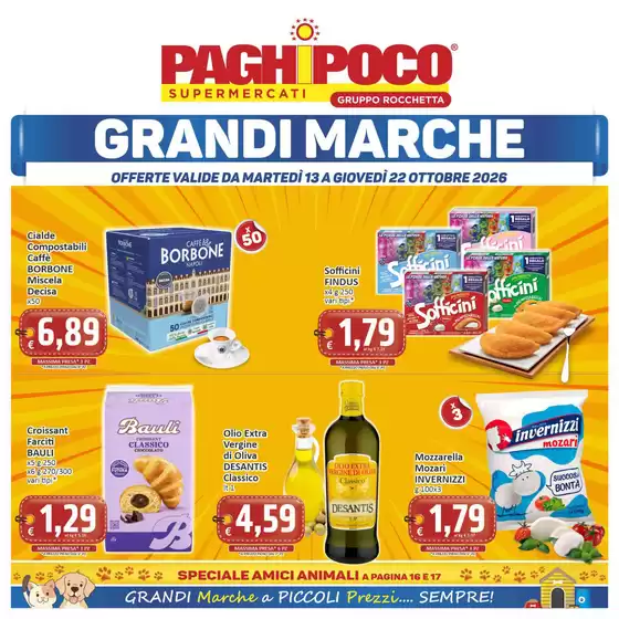 Volantino PaghiPoco | Grandi marche | 2026-10-13T00:00:00.000Z - 2026-10-22T00:00:00.000Z