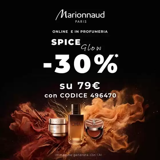 Volantino Marionnaud a Iglesias | Spice glow -30% | 2026-10-13T00:00:00.000Z - 2026-10-18T00:00:00.000Z
