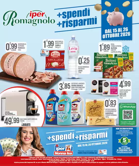 Volantino Iper Romagnolo a Calolziocorte | + spendi + risparmi | 2026-10-15T00:00:00.000Z - 2026-10-26T00:00:00.000Z