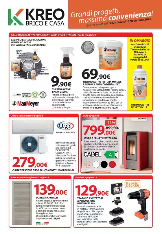Volantino Kreo Brico e Casa | Grandi progetti, massima convenienza! | 2026-10-14T00:00:00.000Z - 2026-11-08T00:00:00.000Z