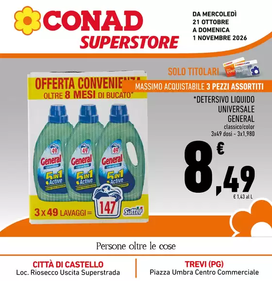 Volantino Conad Superstore a Umbertide | Extra Convenienza | 2026-10-21T00:00:00.000Z - 2026-11-01T00:00:00.000Z