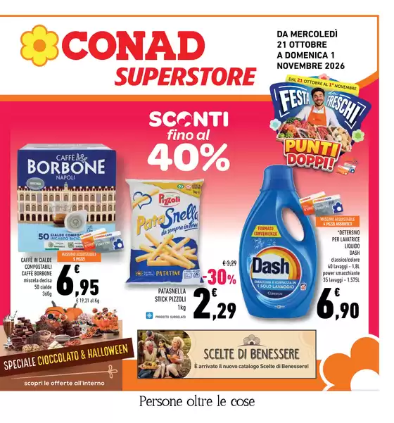 Volantino Conad Superstore a Longobucco | Sconti fino al 40% | 2026-10-21T00:00:00.000Z - 2026-11-01T00:00:00.000Z