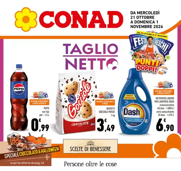 Volantino Conad a Licola | Taglio Netto | 2026-10-21T00:00:00.000Z - 2026-11-01T00:00:00.000Z