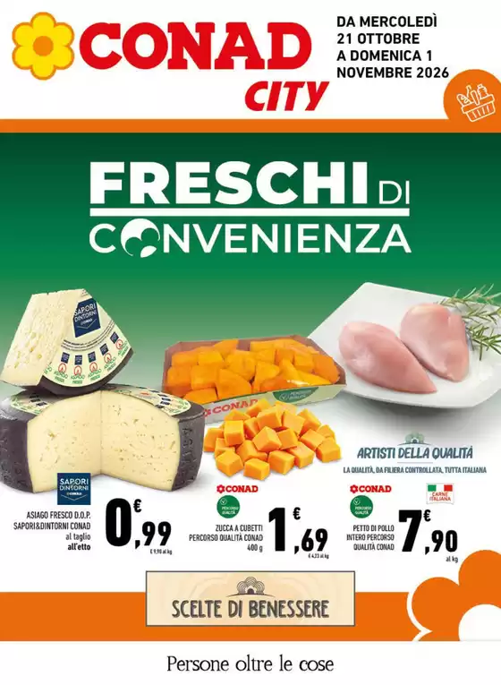 Volantino Conad City a | FRESCHI di Convenienza | 2026-10-21T00:00:00.000Z - 2026-11-01T00:00:00.000Z