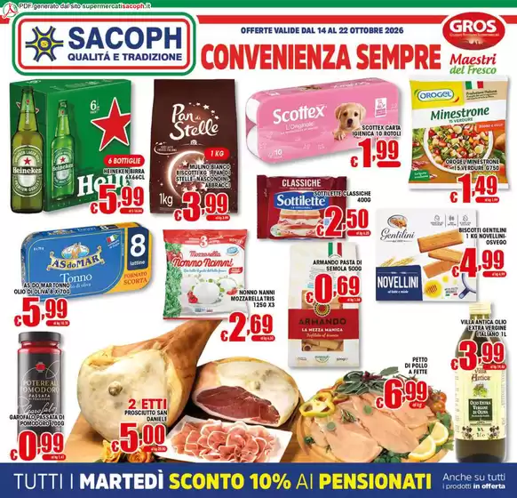 Volantino Sacoph | Convenienza sempre | 2026-10-14T00:00:00.000Z - 2026-10-22T00:00:00.000Z