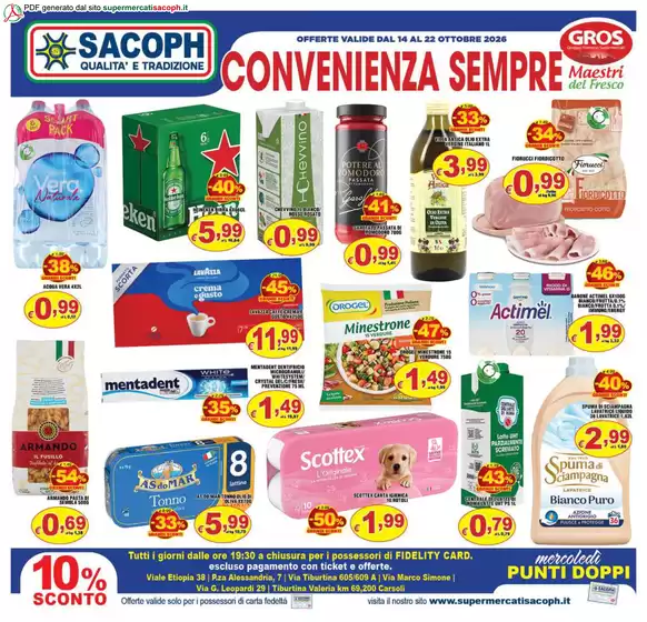 Volantino Sacoph a Carsoli | Convenienza sempre | 2026-10-14T00:00:00.000Z - 2026-10-22T00:00:00.000Z