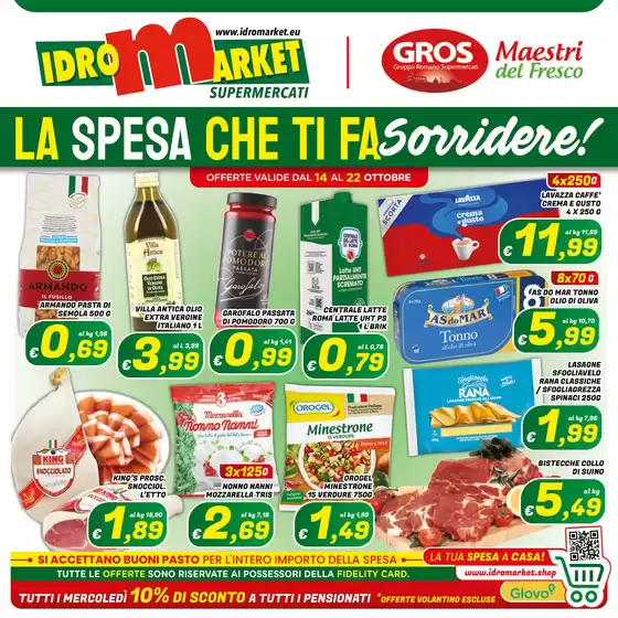 Volantino Idromarket | La spesa che ti fa sorridere! | 2026-10-14T00:00:00.000Z - 2026-10-22T00:00:00.000Z