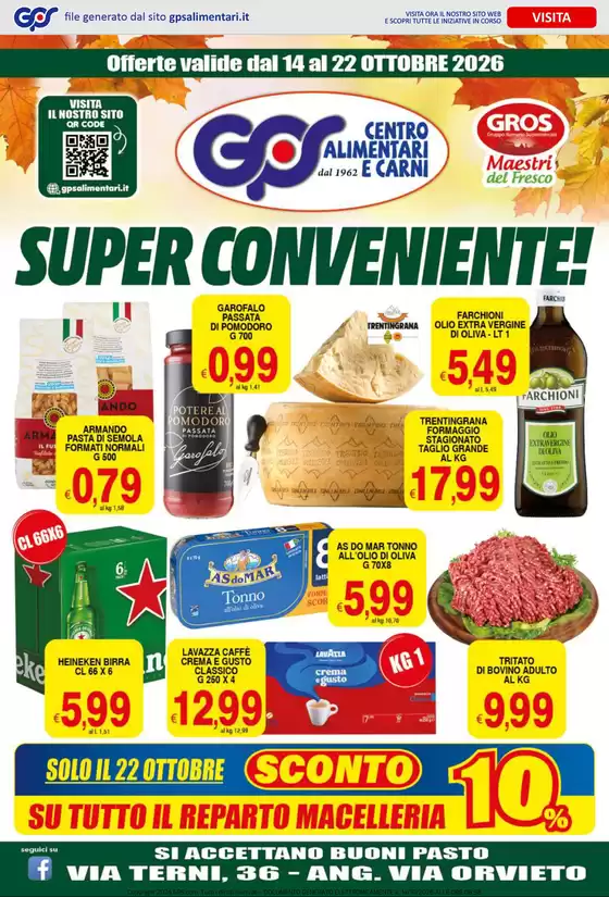 Volantino GPS Alimentari | Super conveniente | 2026-10-14T00:00:00.000Z - 2026-10-22T00:00:00.000Z