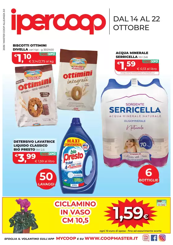 Volantino Ipercoop | DAL 14 AL 22 OTTOBRE | 2026-10-14T00:00:00.000Z - 2026-10-22T00:00:00.000Z