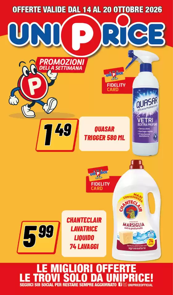Volantino UniPrice a Grignasco | Promozioni della settimana | 2026-10-14T00:00:00.000Z - 2026-10-20T00:00:00.000Z