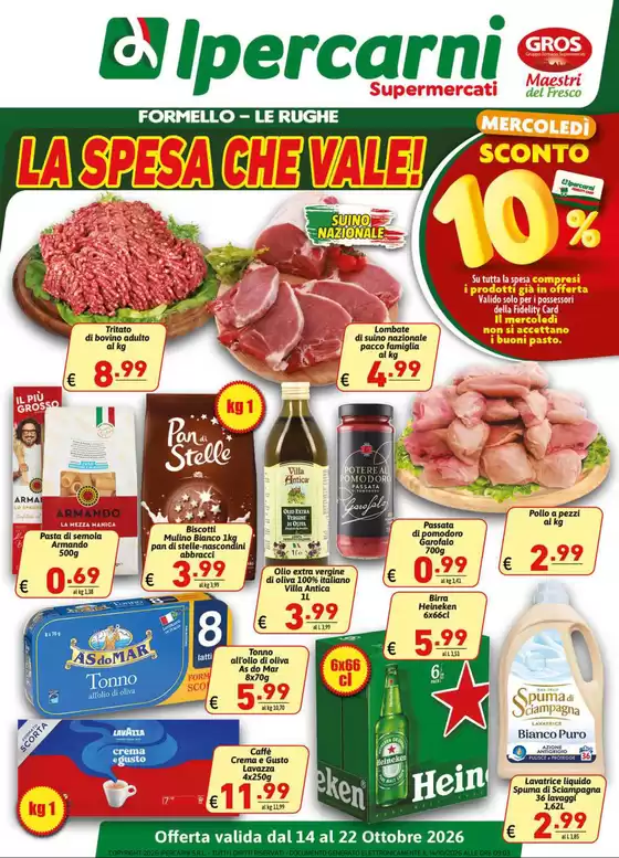 Volantino Ipercarni | La spesa che vale! | 2026-10-14T00:00:00.000Z - 2026-10-22T00:00:00.000Z