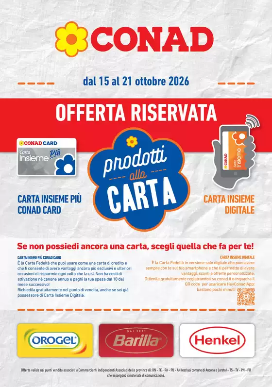 Volantino Conad a Monfalcone | PRODOTTI ALLA CARTA | 2026-10-15T00:00:00.000Z - 2026-10-21T00:00:00.000Z