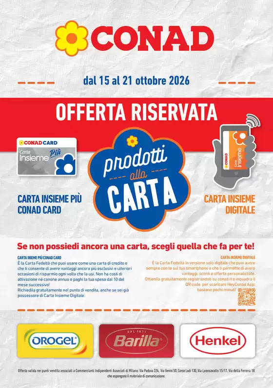 Volantino Conad a Parabiago | PRODOTTI ALLA CARTA | 2026-10-15T00:00:00.000Z - 2026-10-21T00:00:00.000Z