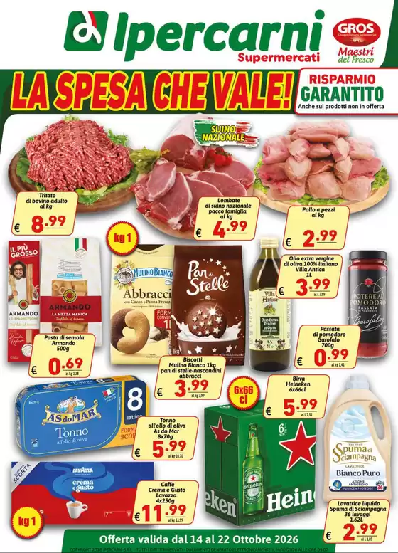 Volantino Ipercarni a Mentana | La spesa che vale! | 2026-10-14T00:00:00.000Z - 2026-10-22T00:00:00.000Z