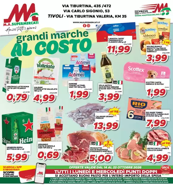 Volantino MA Supermercati | Grandi marche al costo | 2026-10-14T00:00:00.000Z - 2026-10-22T00:00:00.000Z