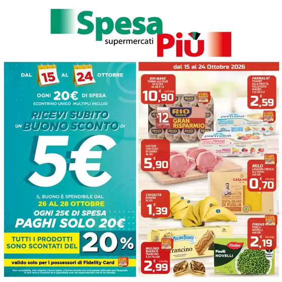 Volantino SpesaPiù Supermercati a Bari | Dal 15 al 24 Ottobre 2026 | 2026-10-15T00:00:00.000Z - 2026-10-24T00:00:00.000Z