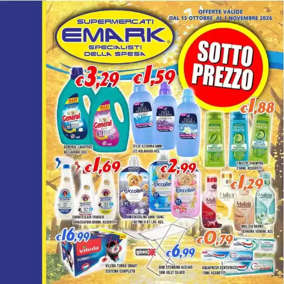 Volantino Supermercati Emark a Carini | Sottoprezzo | 2026-10-15T00:00:00.000Z - 2026-11-01T00:00:00.000Z