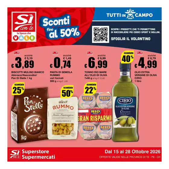 Volantino Si con te superstore a Pasturo | Sconti fino al 50% | 2026-10-15T00:00:00.000Z - 2026-10-28T00:00:00.000Z